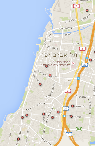 תחנה אחת בכל צפון תל אביב, ועוד עשר בדרום