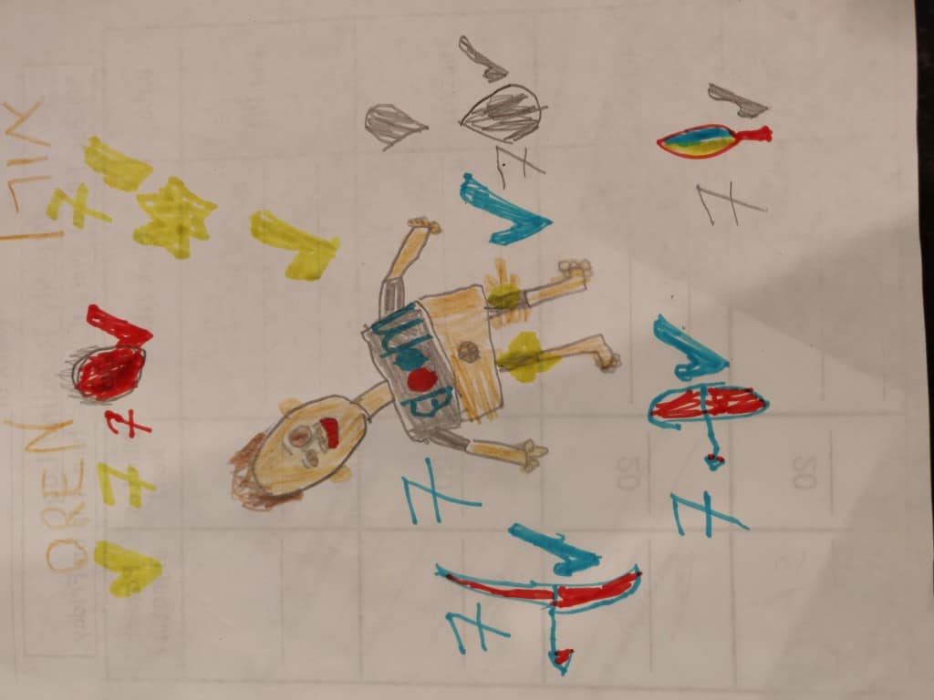 אורן אמסטרדמסקי (5), צבעים על דף, 2018